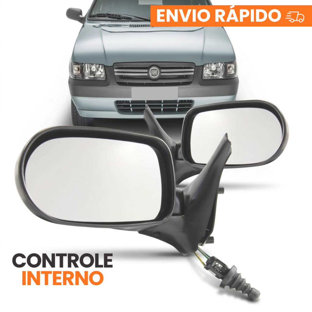 Retrovisor Fiat Uno 2004 A 2013 Com Controle