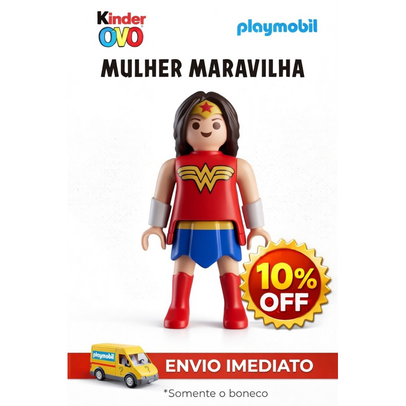 Kinder Ovo DC Playmobil 2026 | Bonecos Colecionáveis Originais | Escolha o Personagem | Envio Imediato