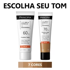 Principia Kit Protetor Solar PS-01 FPS 60 + PS-05 FPS 70- escolha seu tom