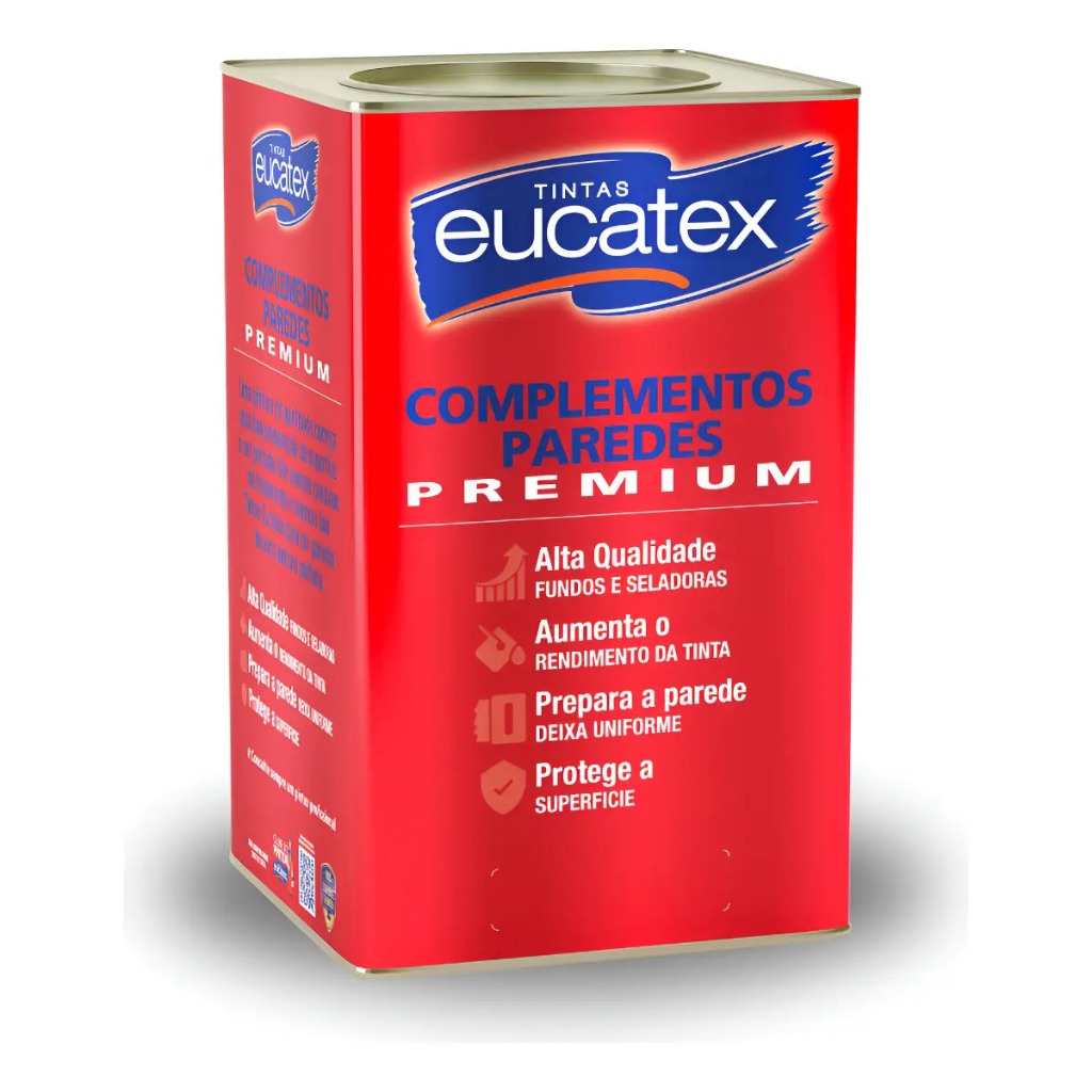 Selador Acrílico De Parede 16l Branco Eucatex Acabamento Fosco