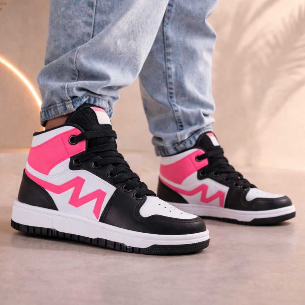 Tênis Infantil Casual Feminino Nippos Botinha Menina High Escolar