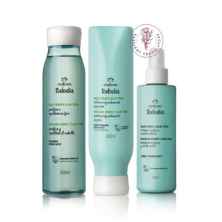 Kit HidratanteTododia Maçã Verde e Aloe Vera (SHAMPOO, CONDICIONADOR, SPRAY)
