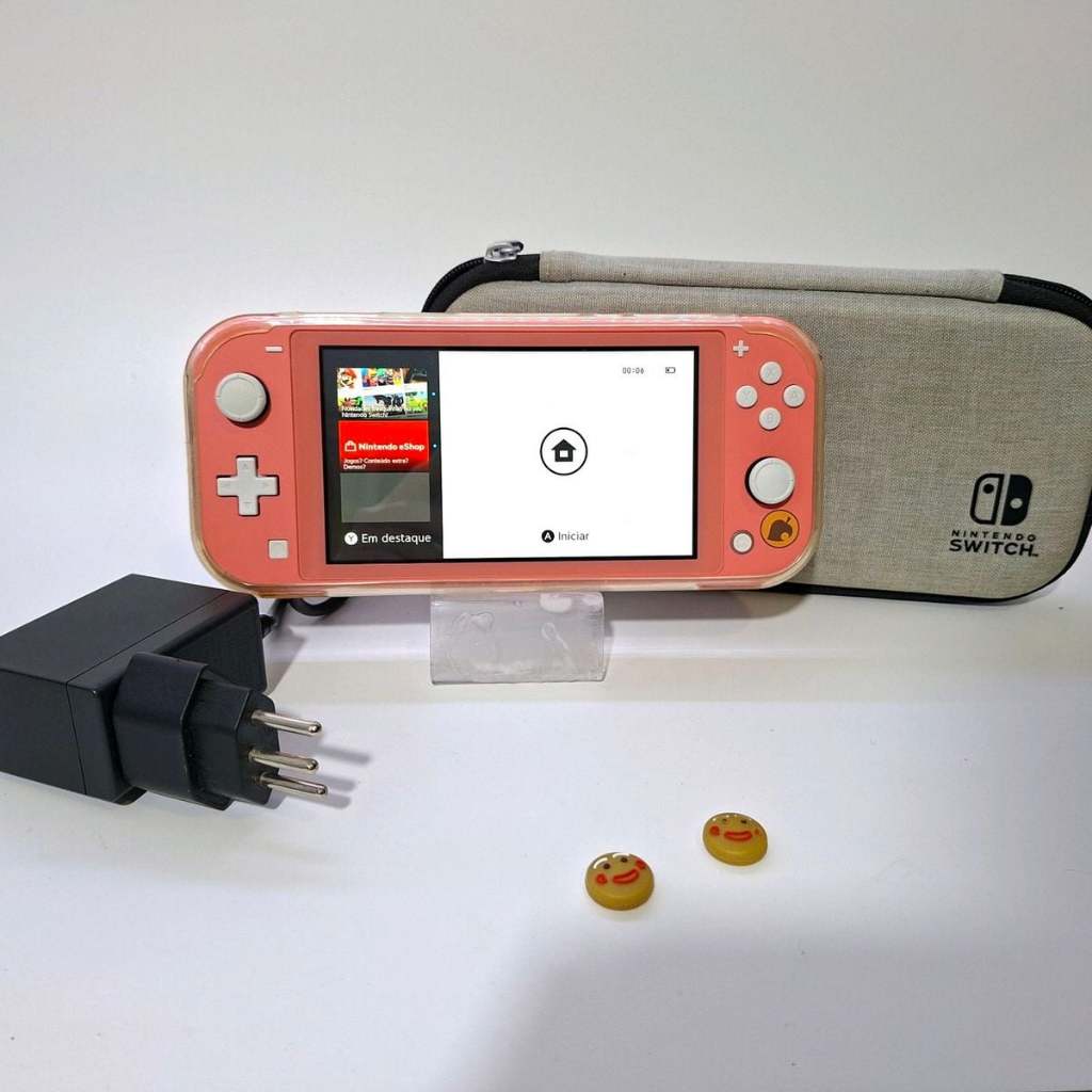 Nintendo Switch Lite Animal Crossing Rosa Coral