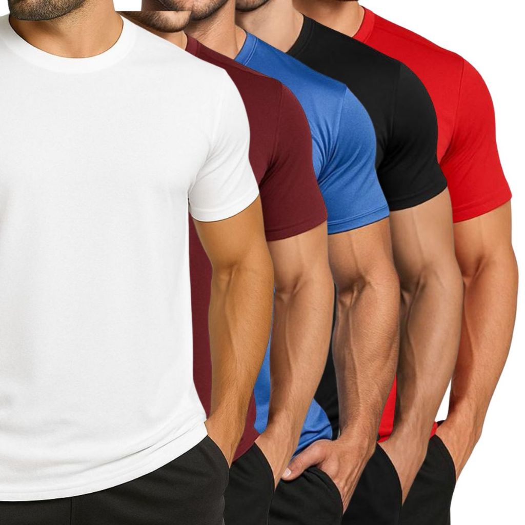 Kit 5 Camisetas Dry Fit Masculina Treino Academia Corrida Esportes Exercícios Casual