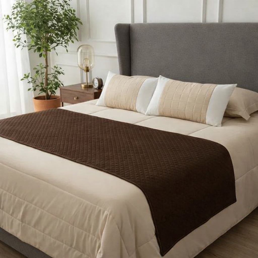 Peseira de Cama Matelada Ultrassônica Casal Queen – Elegância e Proteção 1 Peça