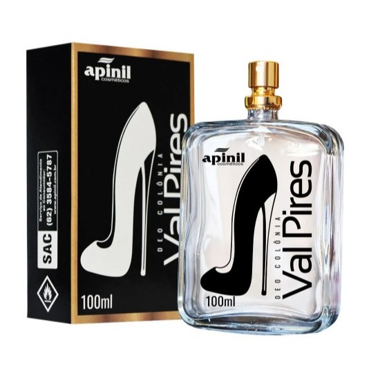 Deo Colônia VAL PIRES 100ml Apinil, fixação prolongada dia a dia, elegante marcante, perfumaria fina
