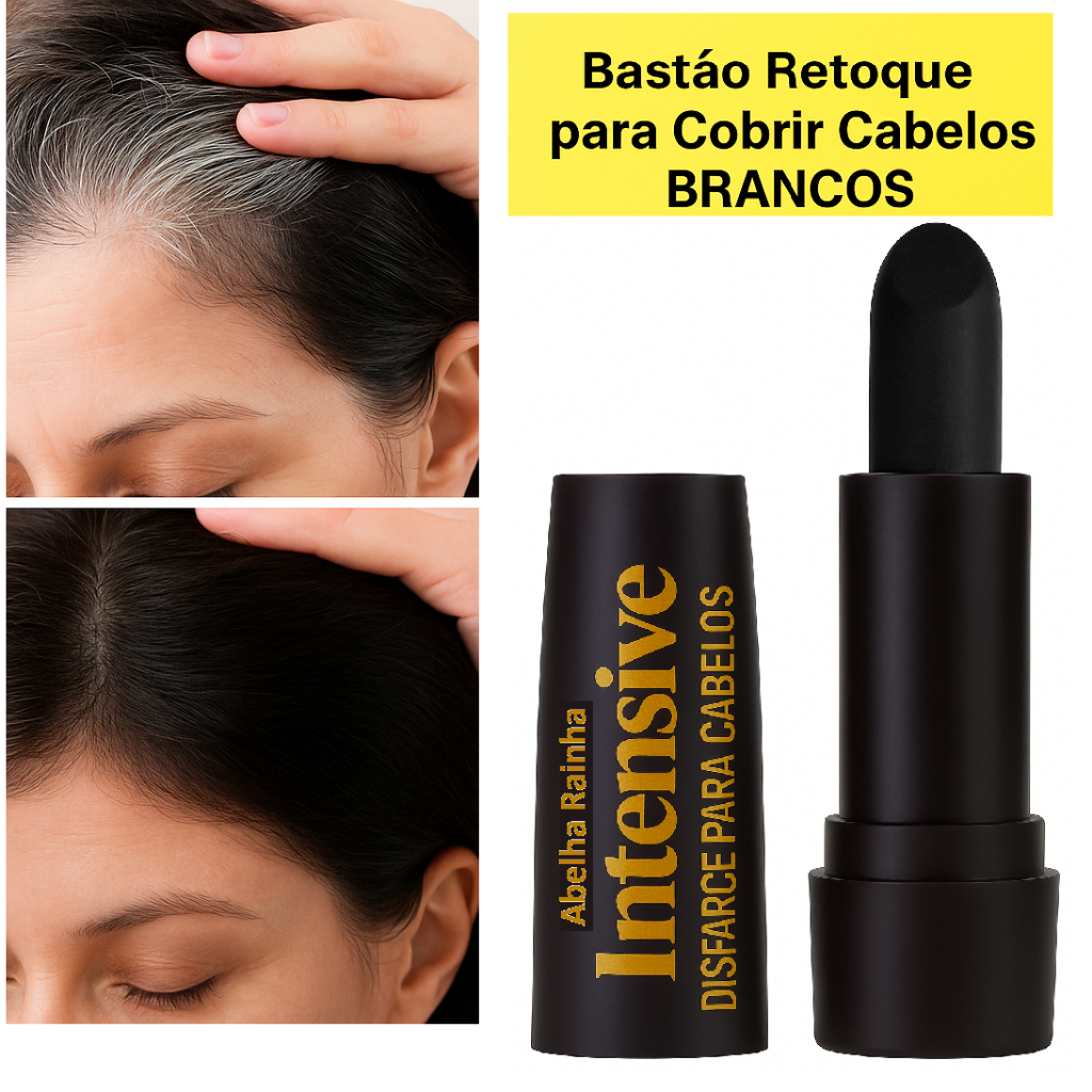 Bastão De Disfarce Para Os Fios Brancos Preto 3,97g em Oferta na Shopee