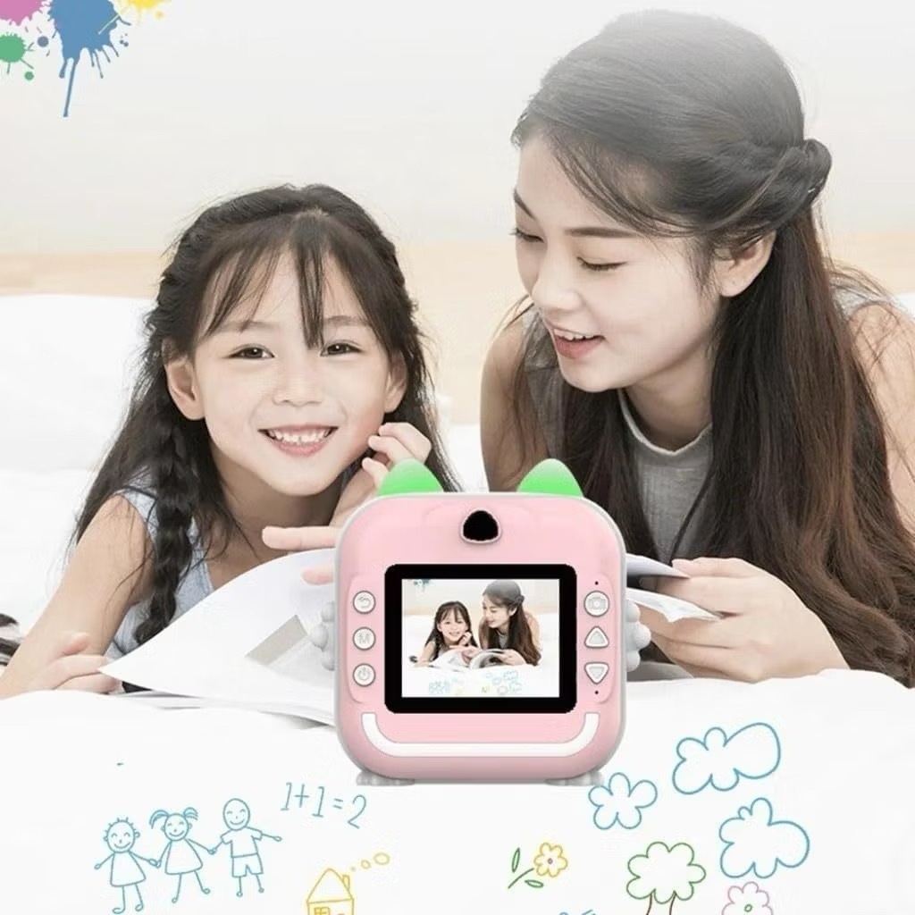Câmera De Impressão Instantânea Para Crianças Vídeo Fotografia Digital Fotográfica Toy Mini Impressora Térmica