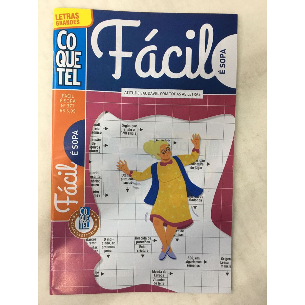 Passatempo Coquetel Palavras Cruzadas Fácil É Sopa