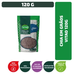 Chia Em Grãos Sem Glúten Vitao 120 g