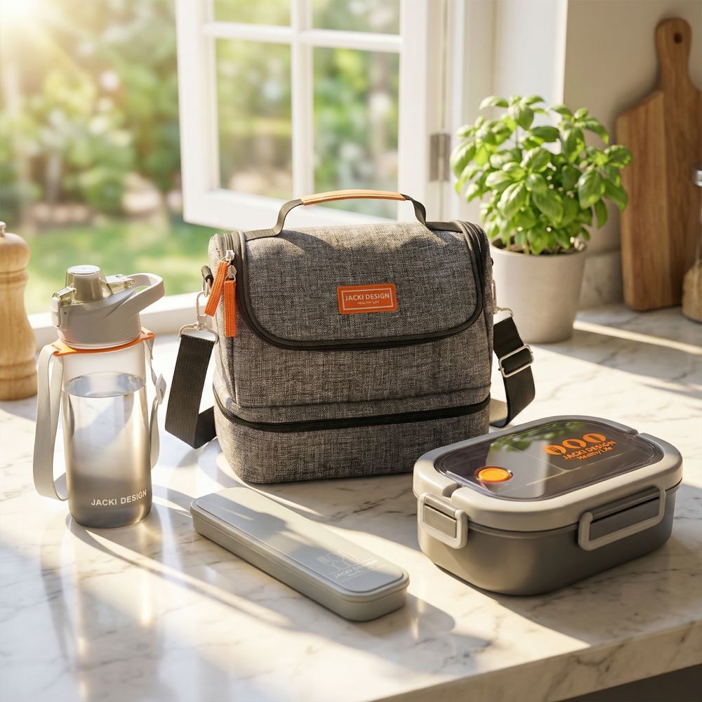 Kit Fitness - BPA Free - melhor custo benefício | Garrafa + Marmita + Bolsa termica + Porta Talher
