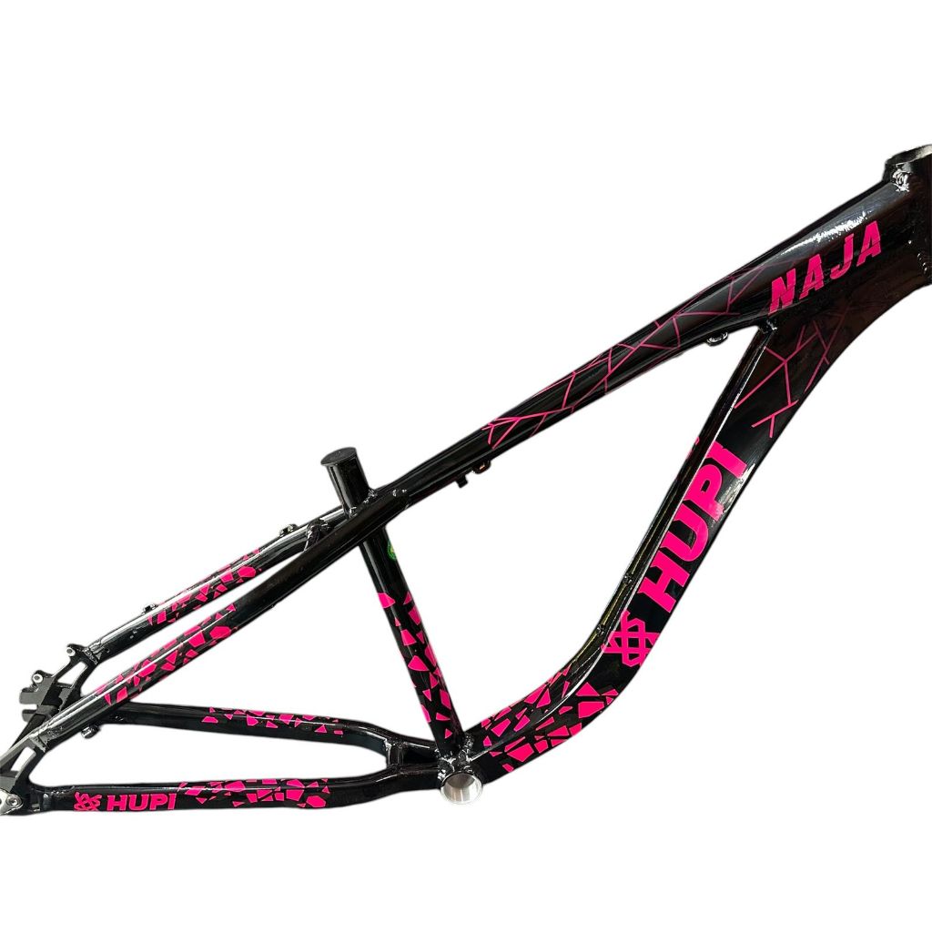 Quadro Hupi Naja V9 2025 preto rosa  grau e wheeling