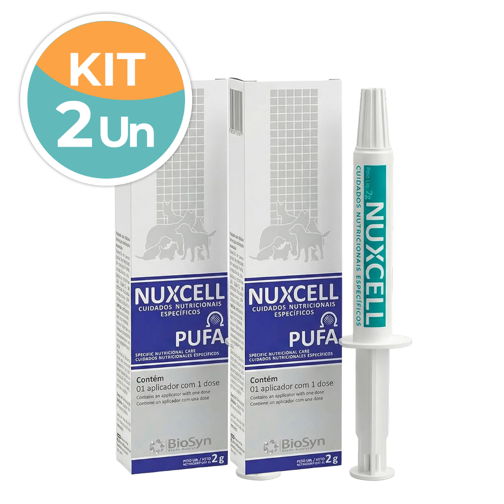 Kit 2 Nuxcell Pufa Suplemento Vitamínico Para Cães Biosyn 2g