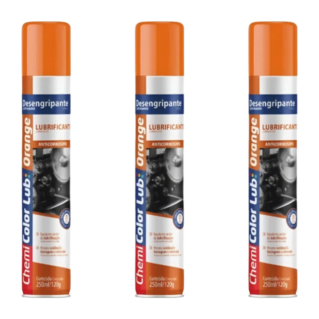 Spray Desengripante Lubrificante Chemicolor 250ml Ideal Para Evitar Ferrugem Parafuso Rolamento
