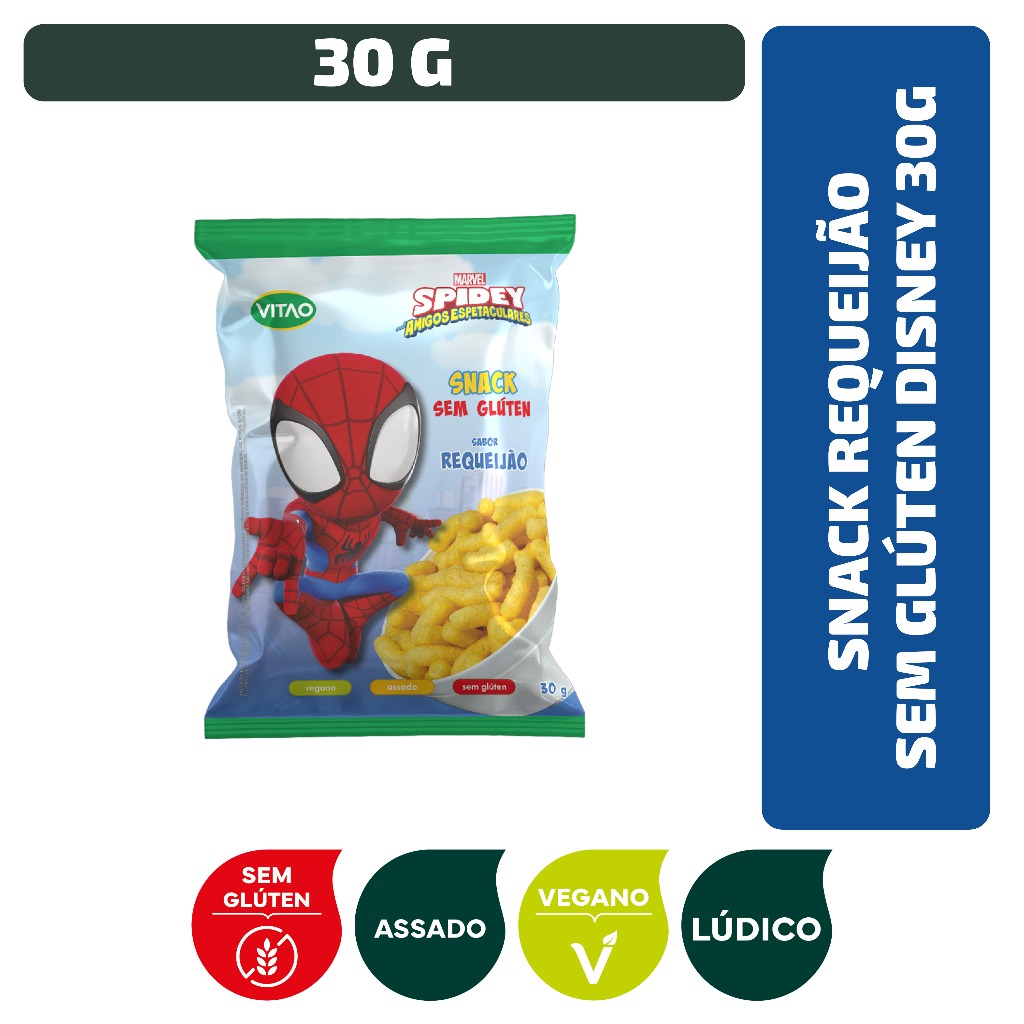 Snack Requeijão Sem Glúten Spidey Man Disney 30 g