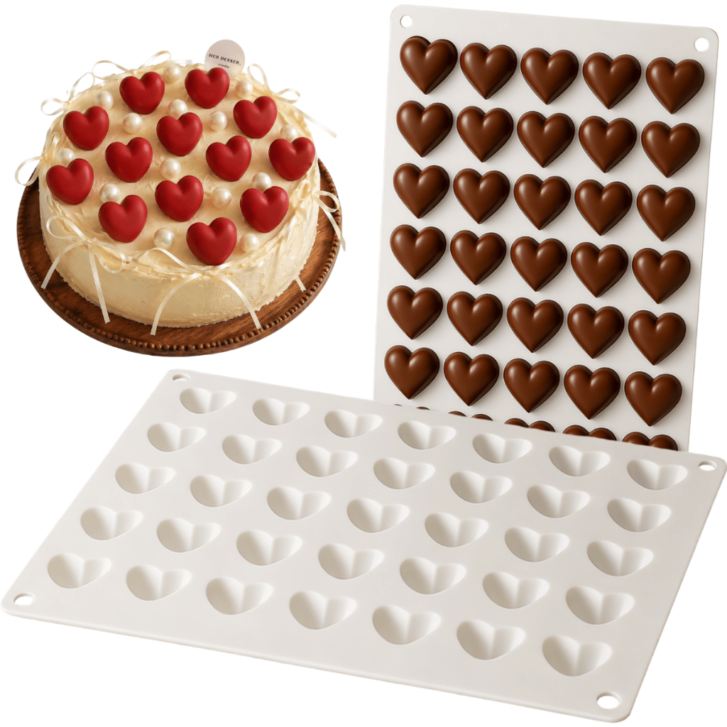 Forma Molde Silicone Mini Corações Chocolate Bombom Sabonete Vela Moldar Trufa Gelatina Lembrancinha