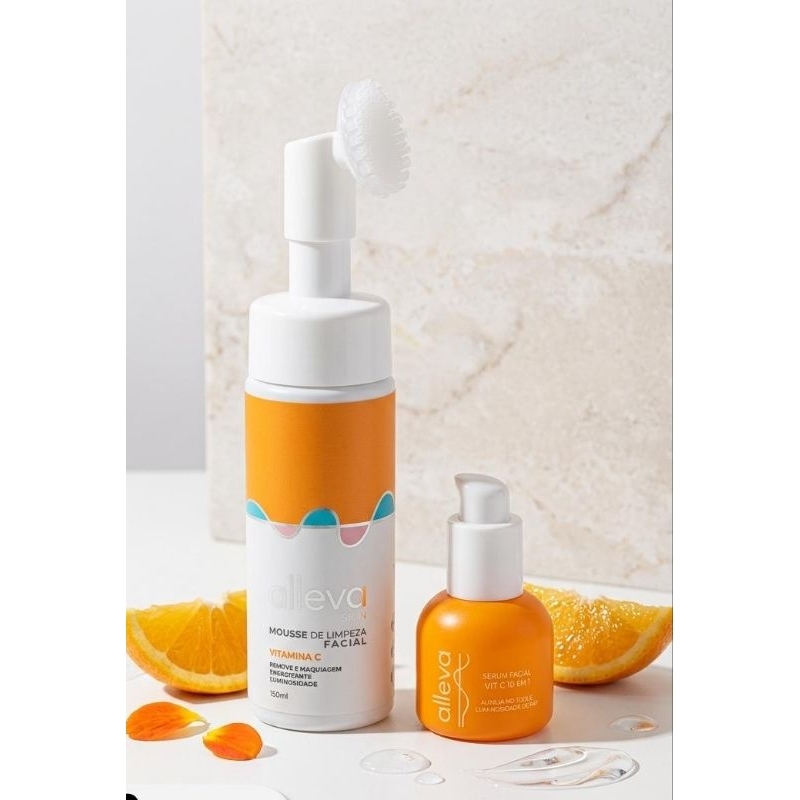 Kit Fácil vitamina Alleva Clareador de Manchas e redutor de rugas