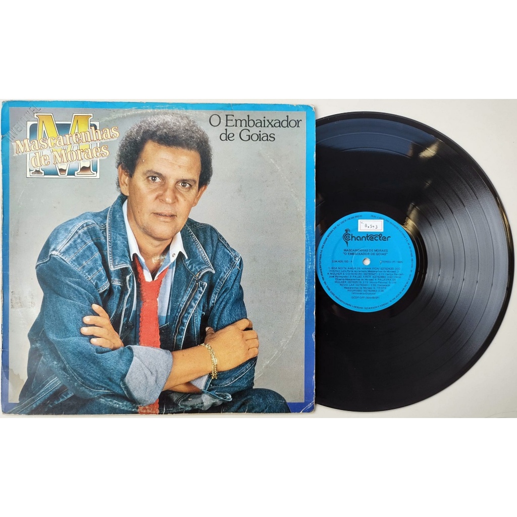 Disco de Vinil Lp Mascarenhas de Moraes O Embaixador de Goiás Milionário Amilton Lelo Carlos Randall Lindomar Castilho