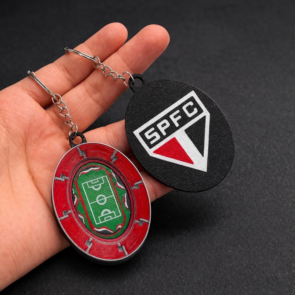 Chaveiro Estádio Morumbi Miniatura 3D São Paulo FC Detalhado Colecionável Torcedor