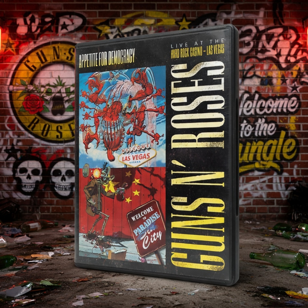 DVD Guns N' Roses Appetite for Democracy Live at the Hard Rock Cassino, Las Vegas - Original Lacrado