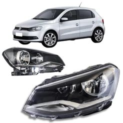 Farol Gol G6 / Voyage Foco Duplo - Máscara Negra 2013/14/15/16