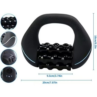 Salorie Massagem Rolo Roda Massageador 3 Velocidades Percussão Tecido Profundo Volta/Pescoço Músculo Relaxar Recarregáve