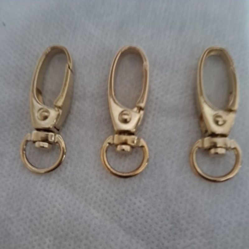 Fecho Mosquetão 35mm Em Zamak Dourado 10pçs..