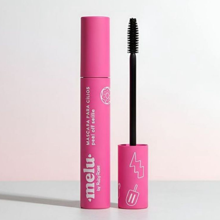 Máscara Para Cílios Rímel Cor Preta Peel Off Selfie Super Definição 14,5g - Melu by Ruby Rose
