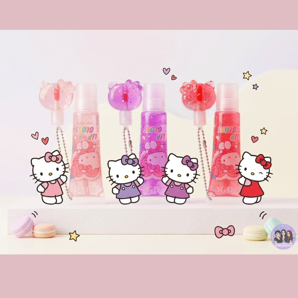 Chaveiro Lip Gloss Mini Gloss Infantil Hello Kity Gloss Infantil Cores Enviadas Aleatoriamente