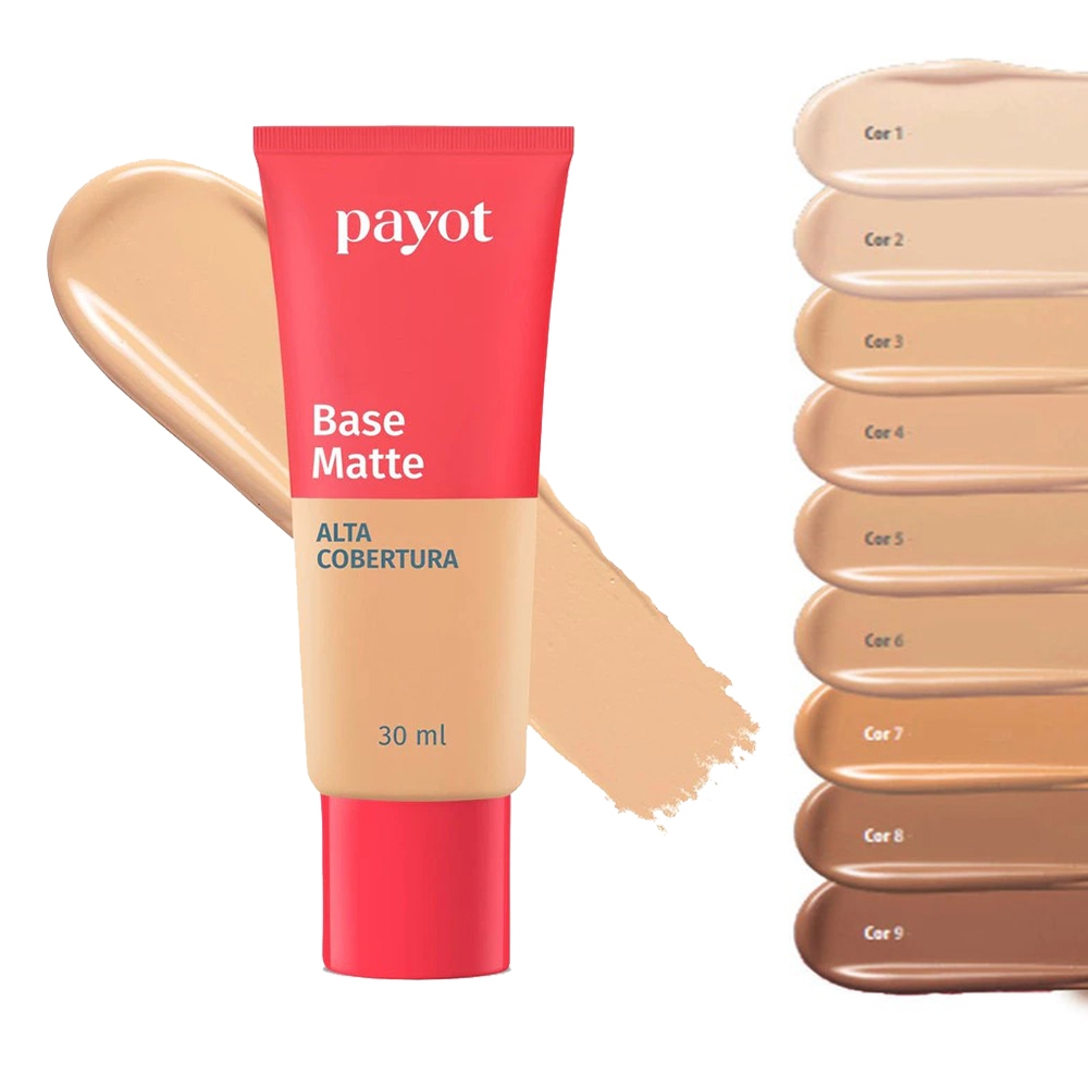 Base Matte Payot Alta Cobertura 30ml Longa Duração Nova