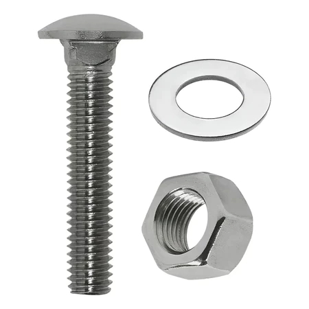 Parafuso Frances 3/16 X 2 C/porca E Arruela - 100 Peças