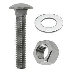 Parafuso Frances 3/16 X 2 C/porca E Arruela - 100 Peças