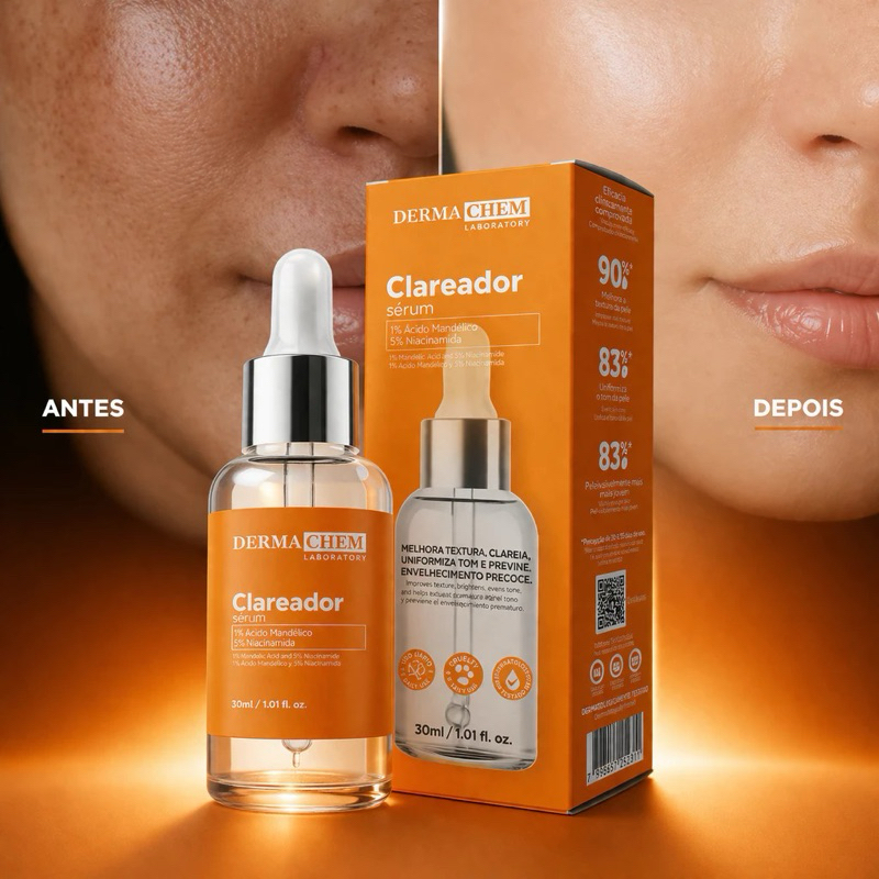 Clareador Dia e Noite de Manchas Melasma Serum facial Clear Derma Chem