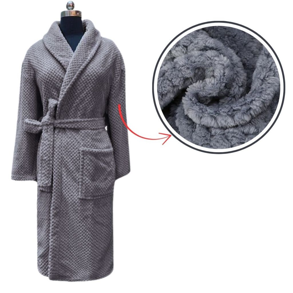 Roupão de Microfibra Unissex Adulto G Toque Aveludado Inverno Quentinho Extra Macio Premium