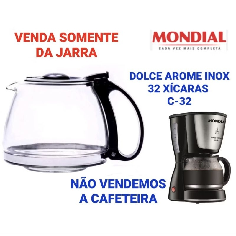 Jarra Cafeteira Mondial Dolce Arome Inox 32 Xícaras C32