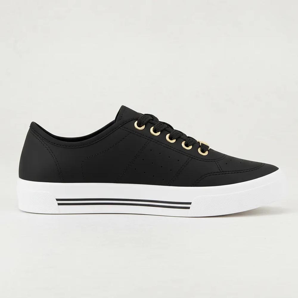 Tênis Feminino Moleca Casual Napa Confortável Almofadado Ilheus Dourado Lindo