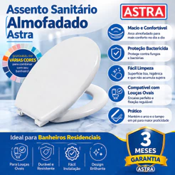 Assento Sanitário Almofadado Astra