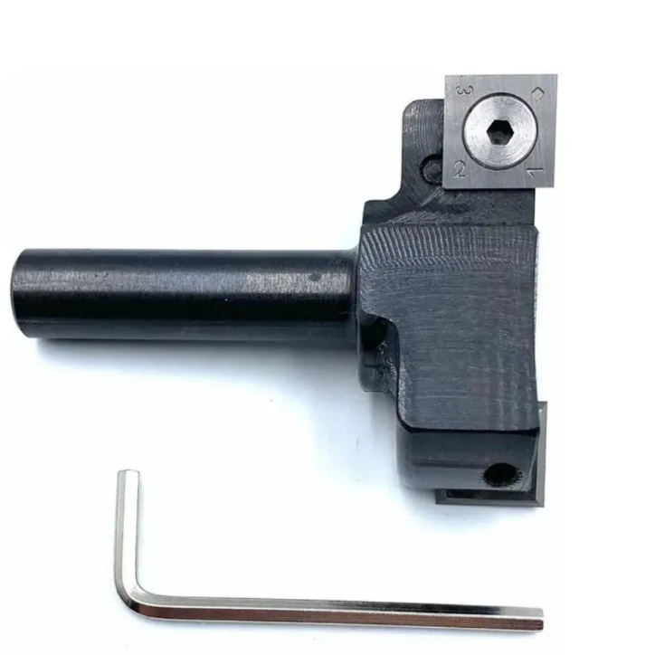 Fresa com pastilha recambiavel para plainar tabuas grandes com tupia manual - haste 12mm