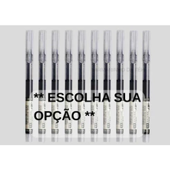 KIt Caneta de Gel PRETA 0.5mm Tinteiro Papelaria * ESCOLHA SUA OPÇÃO *