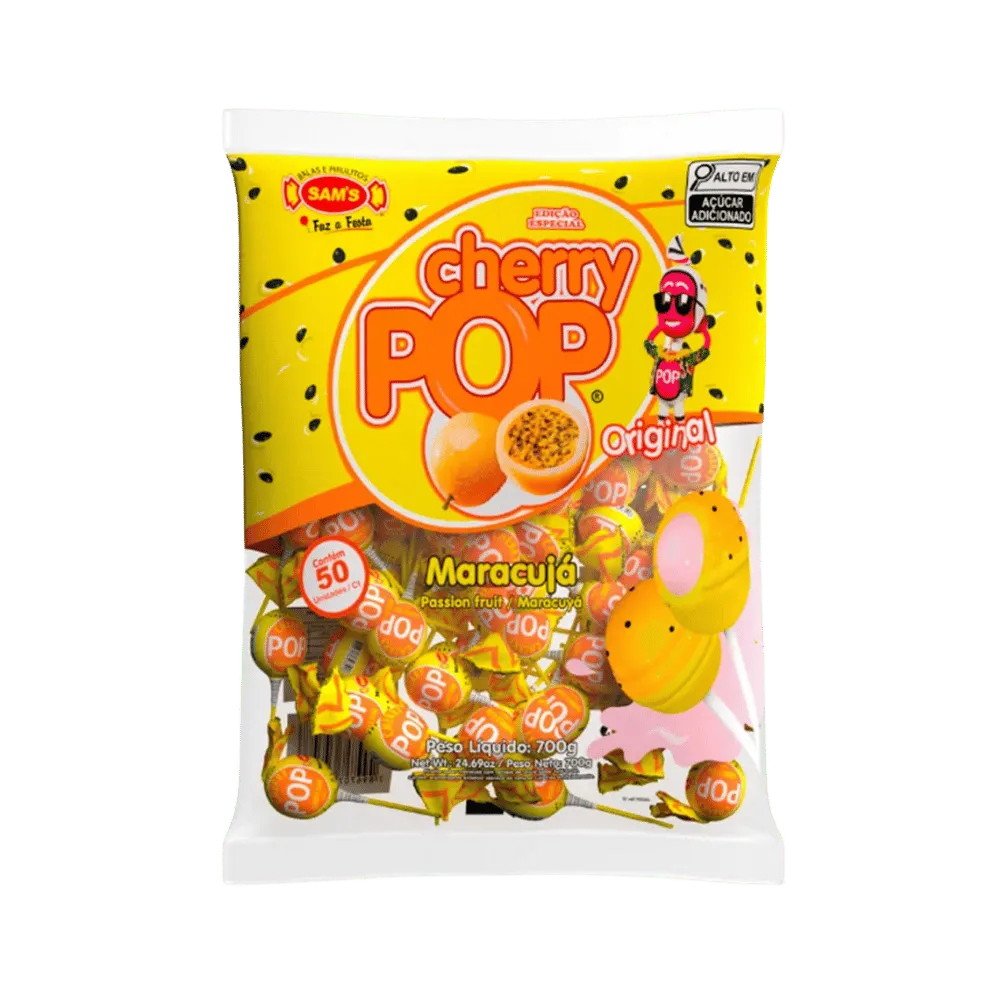 PIRULITO CHERRY POP C/50UN - MARACUJA