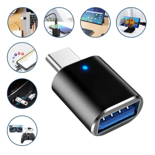kit 2 Adaptador Conector Tipo C para USB 3.0 OTG Conversor USB-C Adaptador de Sincronização-de Dados