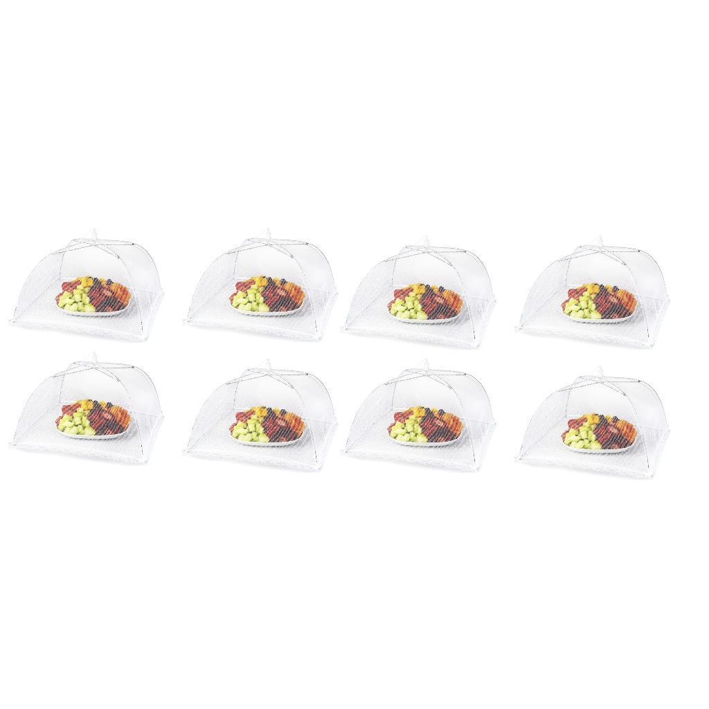 KIT 10 Tela QUAD. Mosquiteiro Protetor De Alimentos 33x33cm - Tule mosca redinha guarda-chuva mosquito rede tampa veu.