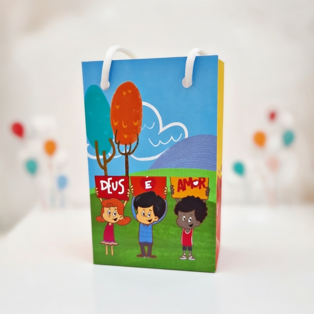 SACOLINHA 3 PALAVRINHAS / SACOLA PERSONALIZADA / LEMBRANCINHA PERSONALIZADA/ ANIVERSÁRIO