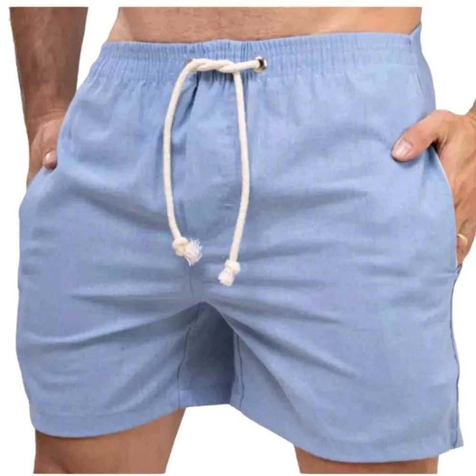 Short Linho Básico Masculino Mauricinho Premium Qualidade Conforto Bermuda Estilosa Casual Praia