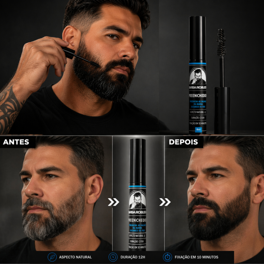 Preenchedor escurecedor barba robusta original
