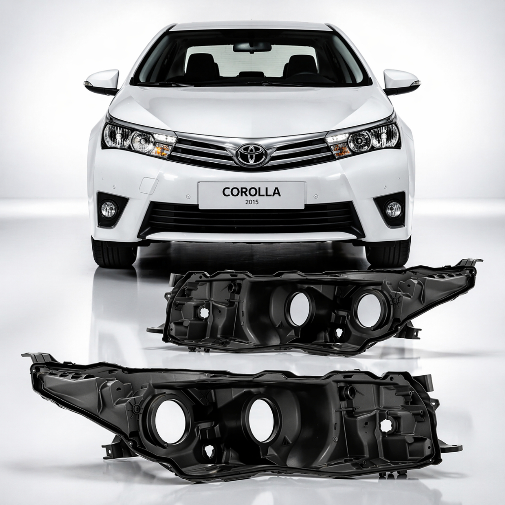 Par Carcaça Farol Sem Led Sem Projetor Corolla 2014 a 2017