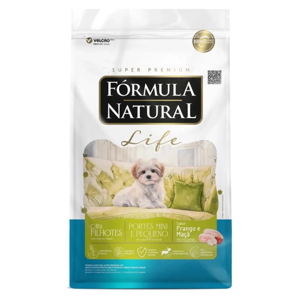 Ração Fórmula Natural Adimax para Filhotes de Cães Mini e Pequeno Sabor Frango e Maçã 2.5kg