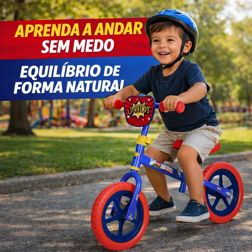 Bicicleta Equilíbrio Infantil Sem Pedal Ajustável Desenvolvimento Coordenação Criança Resistente