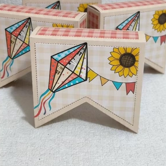 Kit 30 peças caixinha Festa junina - Lembrancinhas Infantis, Caixinhas Personalizadas | Papelaria Pegue e Monte