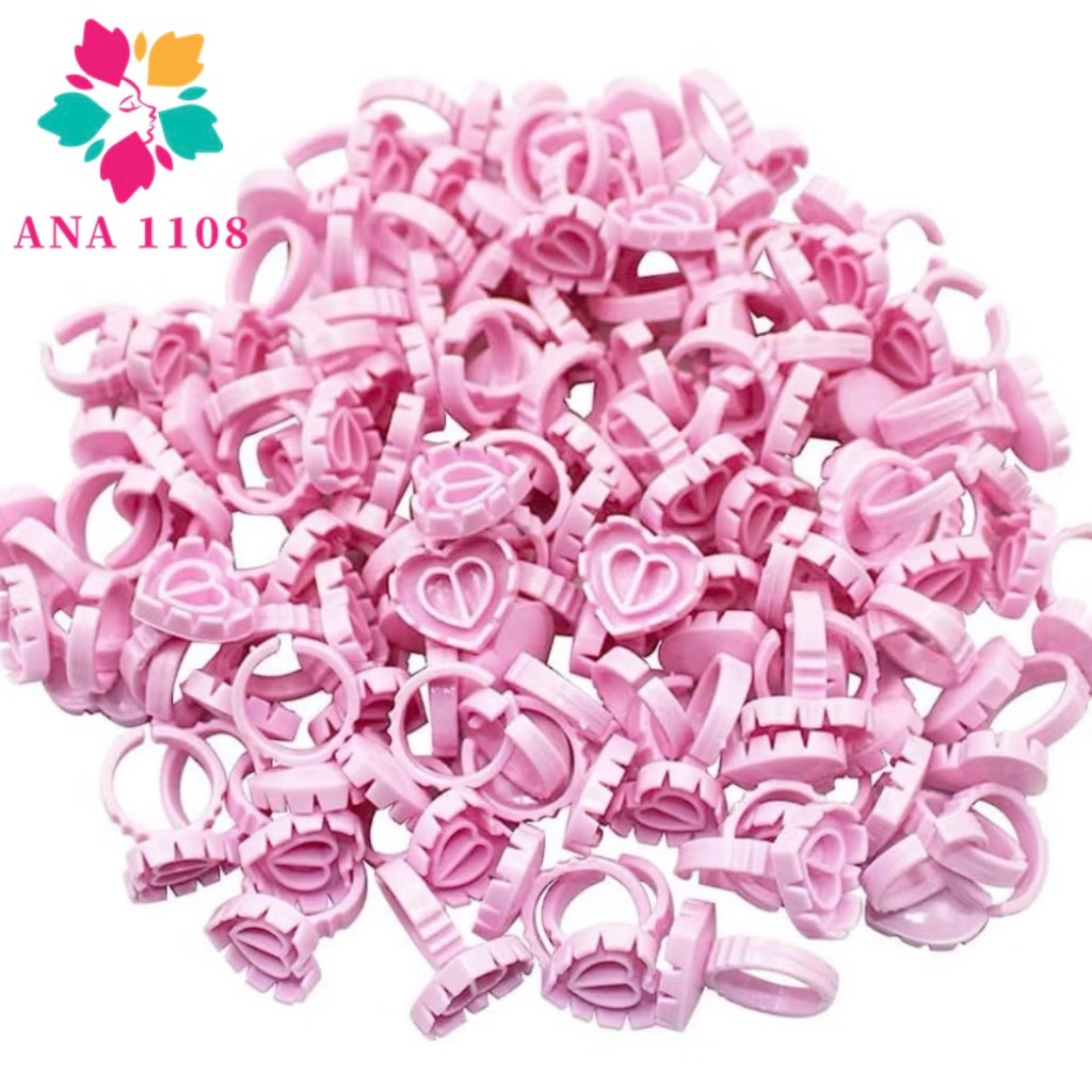 ANA 1108 Kit 1200unidade Anel Batoque Coração Descartável Cola Micropigmentação Henna Cílios Sobrancelhas-GG ANA